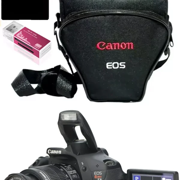 Canon T3i + 18-55mm + 16gb + Bolsa Só 22.200 Cliques Novinha Preto (Usado)